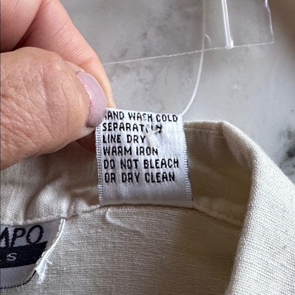 Contempo Casuals Linen Blend Sleeveless Button-Down Shirt with Darts Women’s 8 - Picture 10 of 11